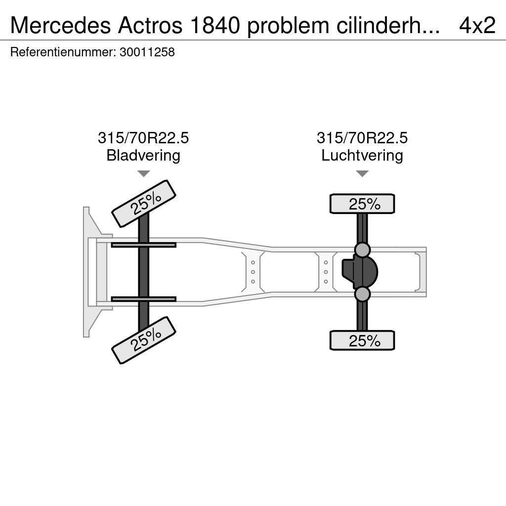 Mercedes-Benz Actros 1840 problem cilinderhead Truck Tractor Units
