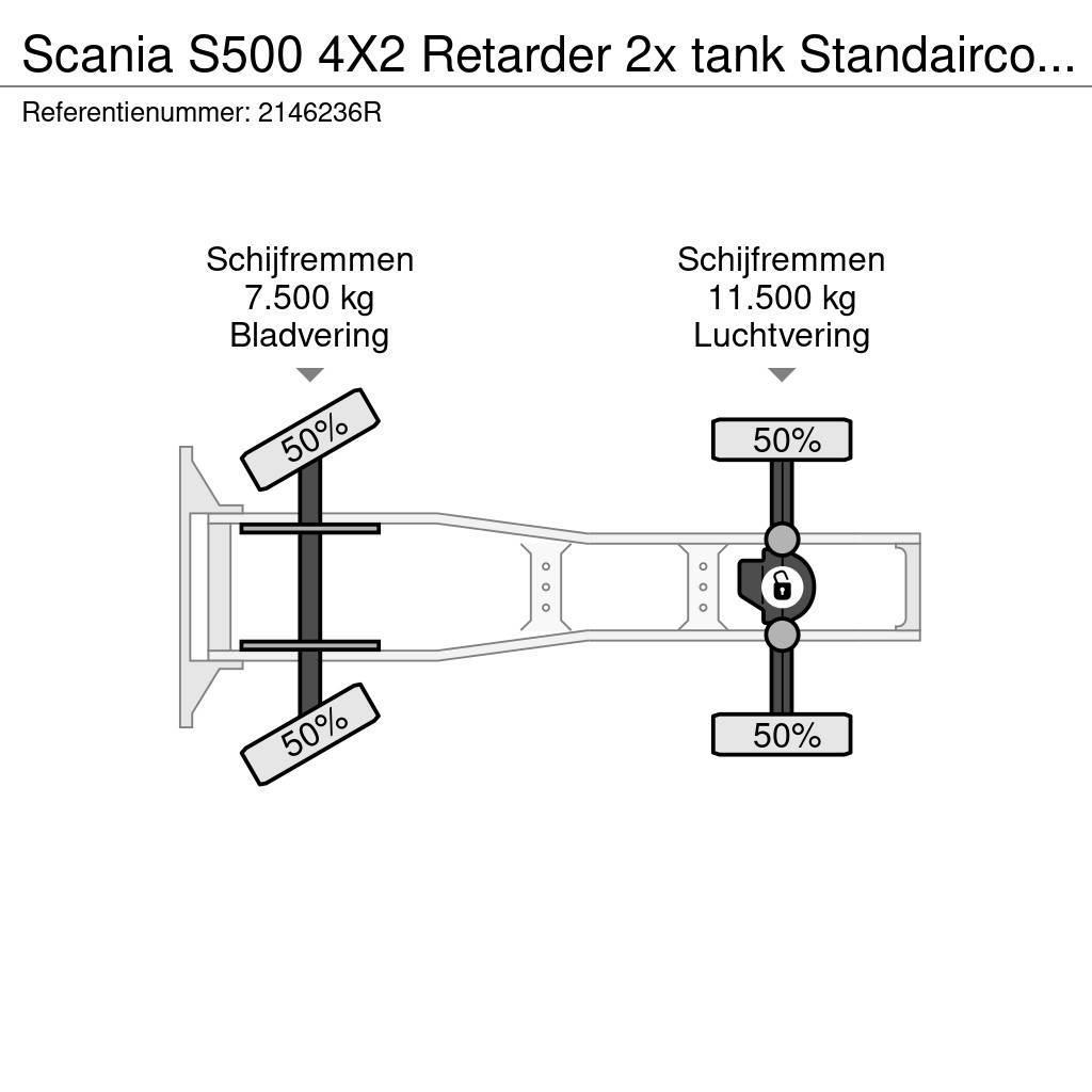 Scania S500 4X2 Retarder 2x tank Standairco LED German tr Truck Tractor Units