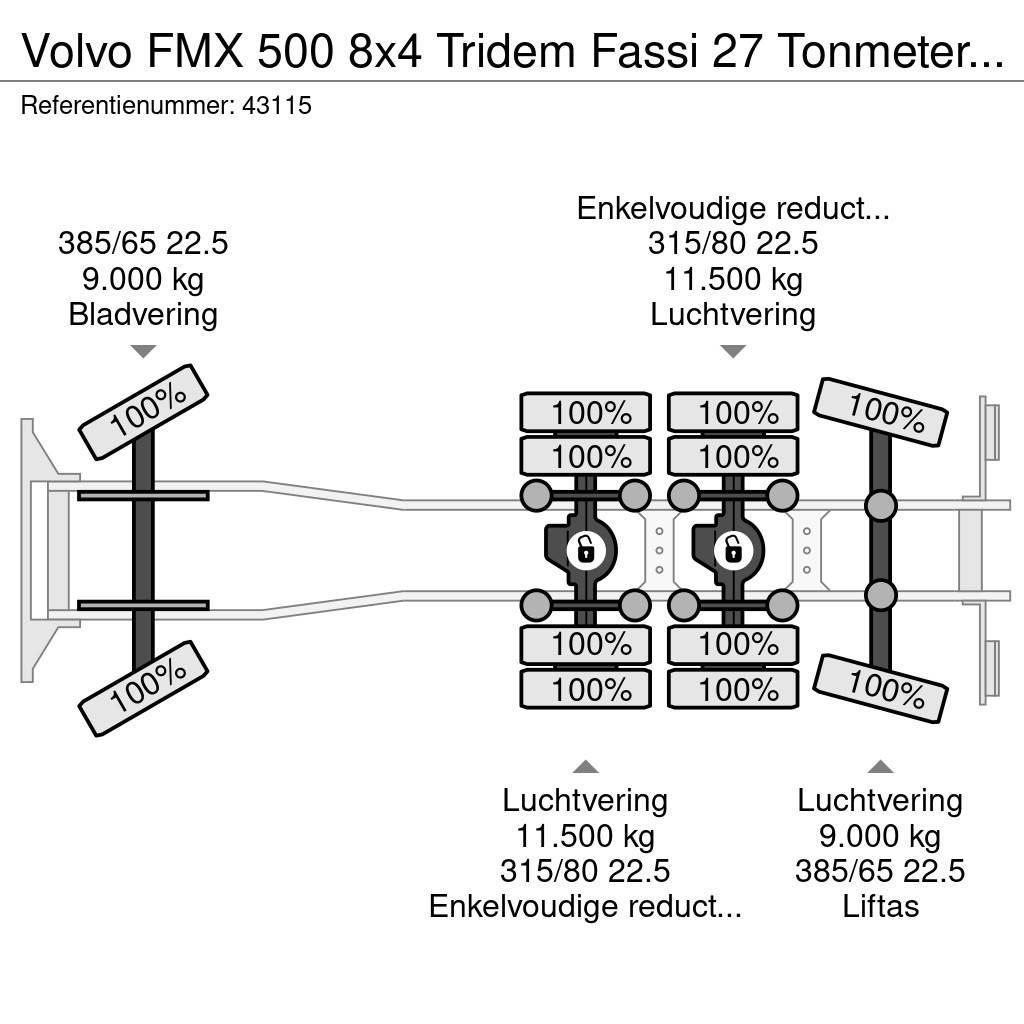 Volvo FMX 500 8x4 Tridem Fassi 27 Tonmeter laadkraan NEW Hook lift trucks
