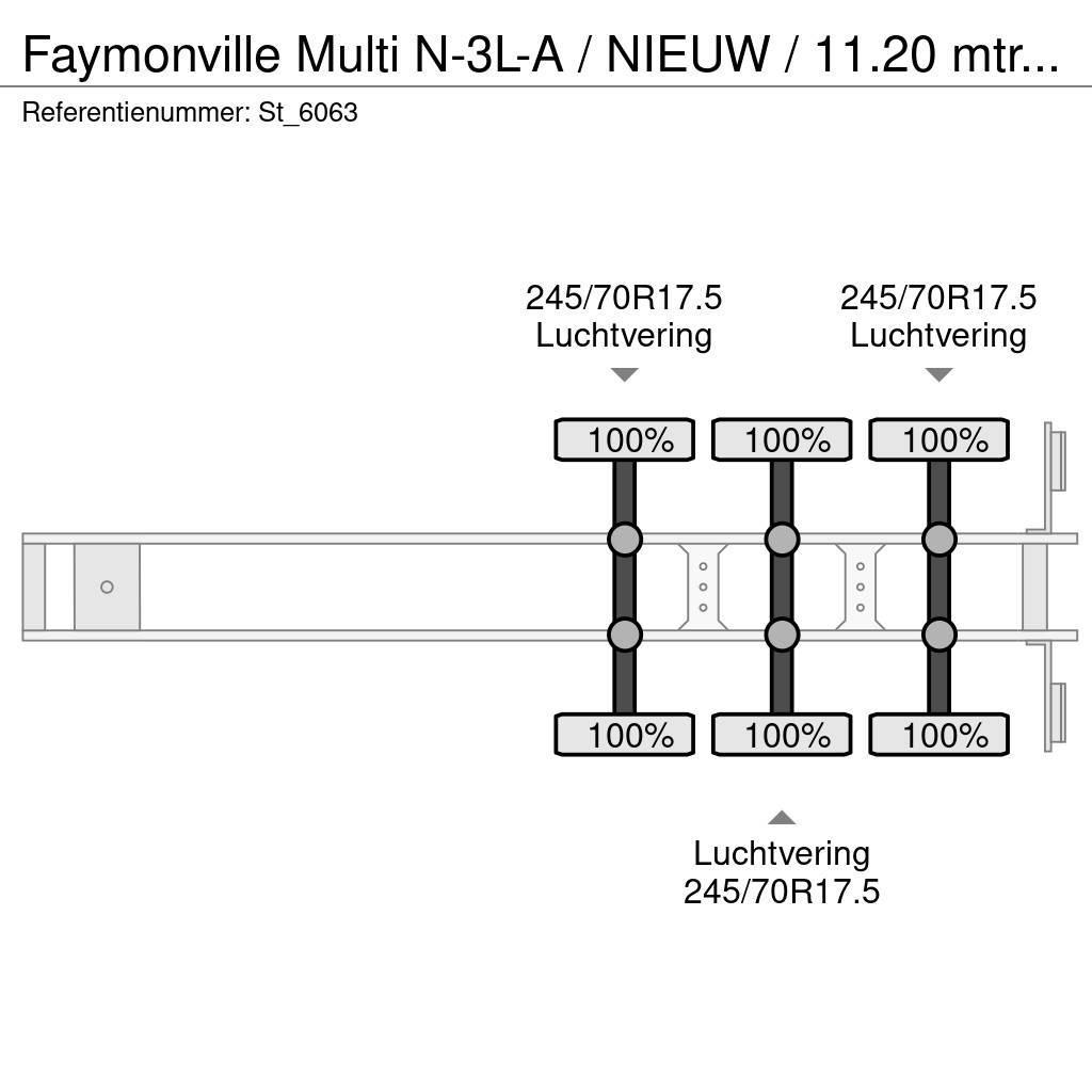 Faymonville Multi N-3L-A / NIEUW / 11.20 mtr / UITSCHUIFBAAR Low loader-semi-trailers