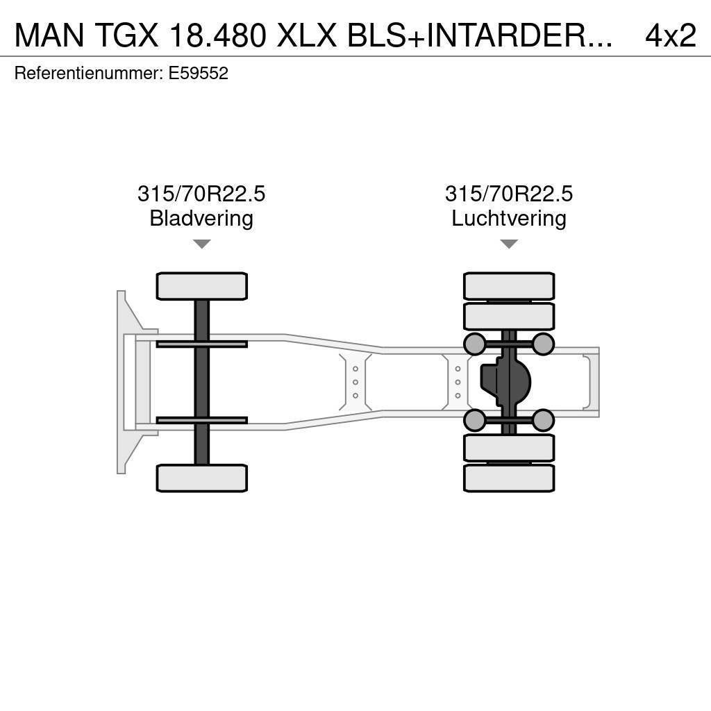 MAN TGX 18.480 XLX BLS+INTARDER+EURO 5 Truck Tractor Units
