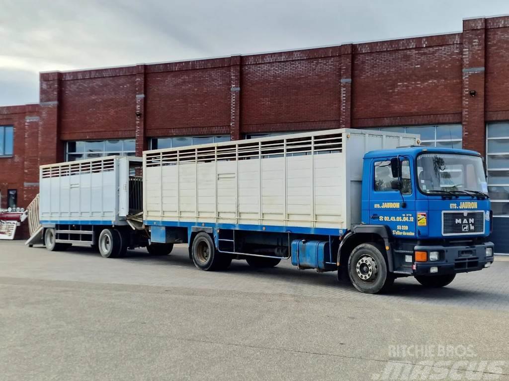 MAN 19.372 4x2 Livestock Guiton - Truck + Trailer - Ma Livestock carrying trucks