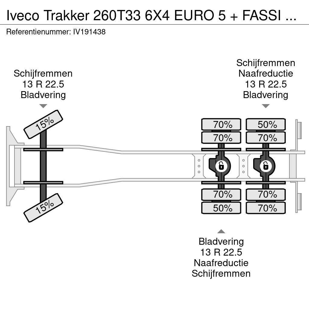 Iveco Trakker 260T33 6X4 EURO 5 + FASSI F425CXP 4+2 MANU Flatbed/Dropside trucks