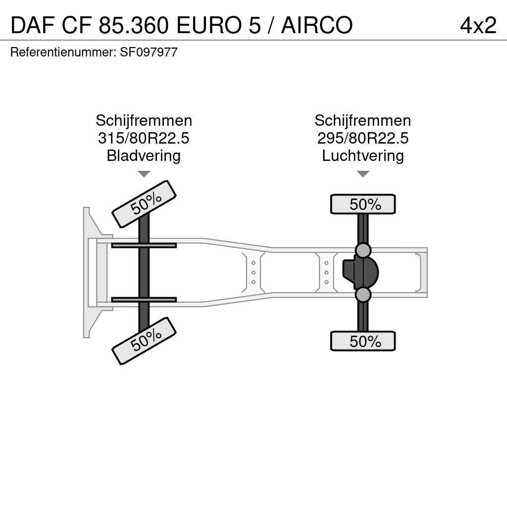 DAF CF 85.360 EURO 5 / AIRCO Truck Tractor Units