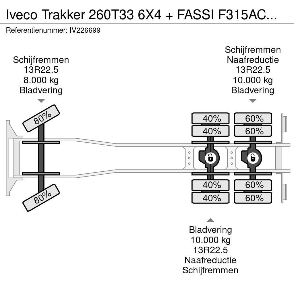 Iveco Trakker 260T33 6X4 + FASSI F315ACXP.24 + REMOTE - Flatbed/Dropside trucks