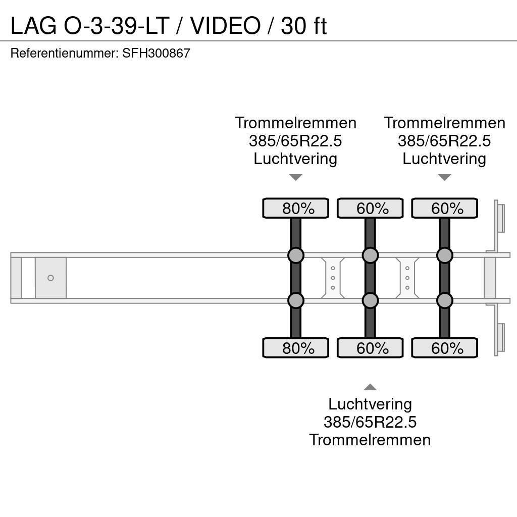 LAG O-3-39-LT / VIDEO / 30 ft Containerframe/Skiploader semi-trailers