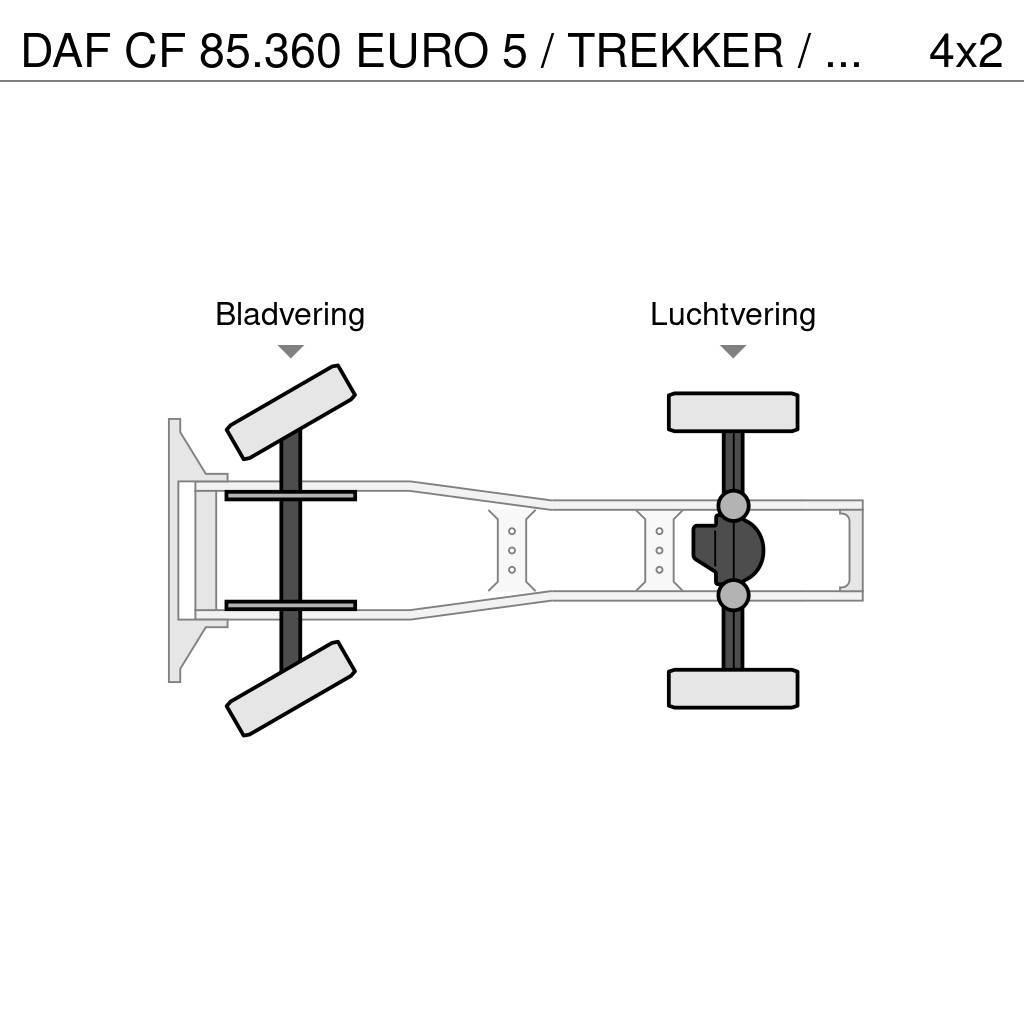 DAF CF 85.360 EURO 5 / TREKKER / BAKWAGEN COMBI / PALF Truck Tractor Units