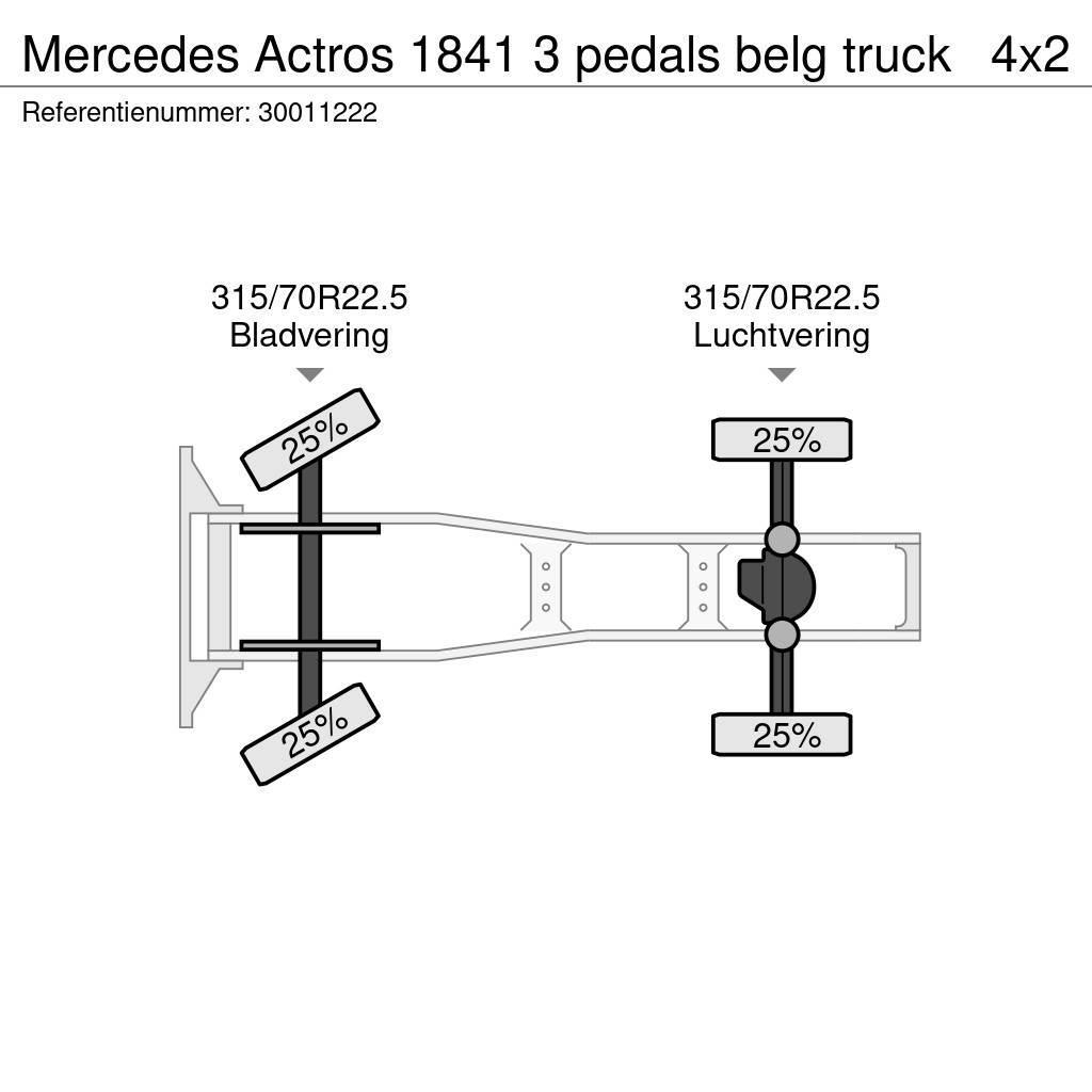 Mercedes-Benz Actros 1841 3 pedals belg truck Truck Tractor Units