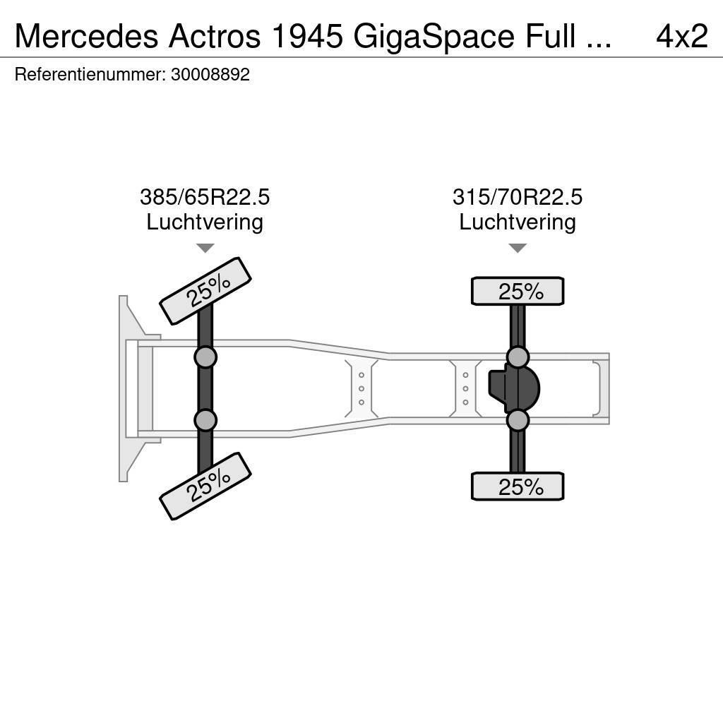 Mercedes-Benz Actros 1945 GigaSpace Full Retarder Truck Tractor Units