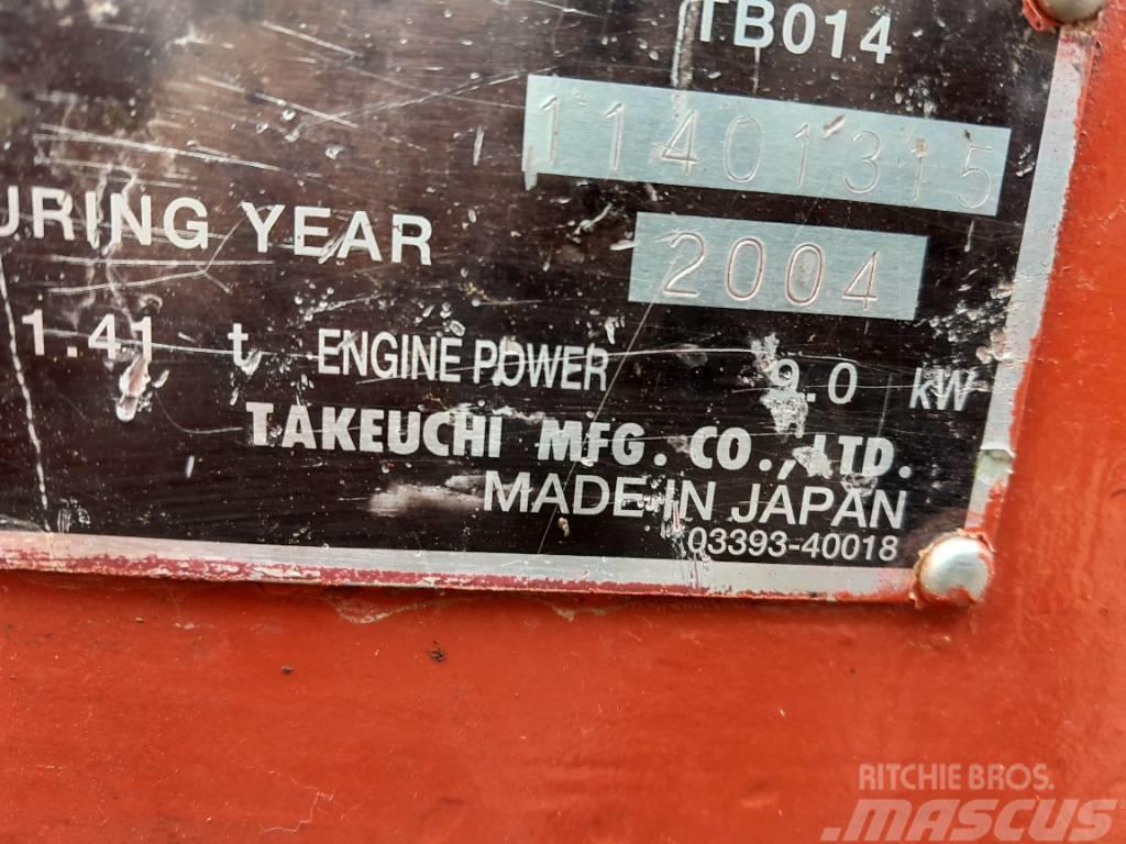 Takeuchi TB014 Mini excavators < 7t
