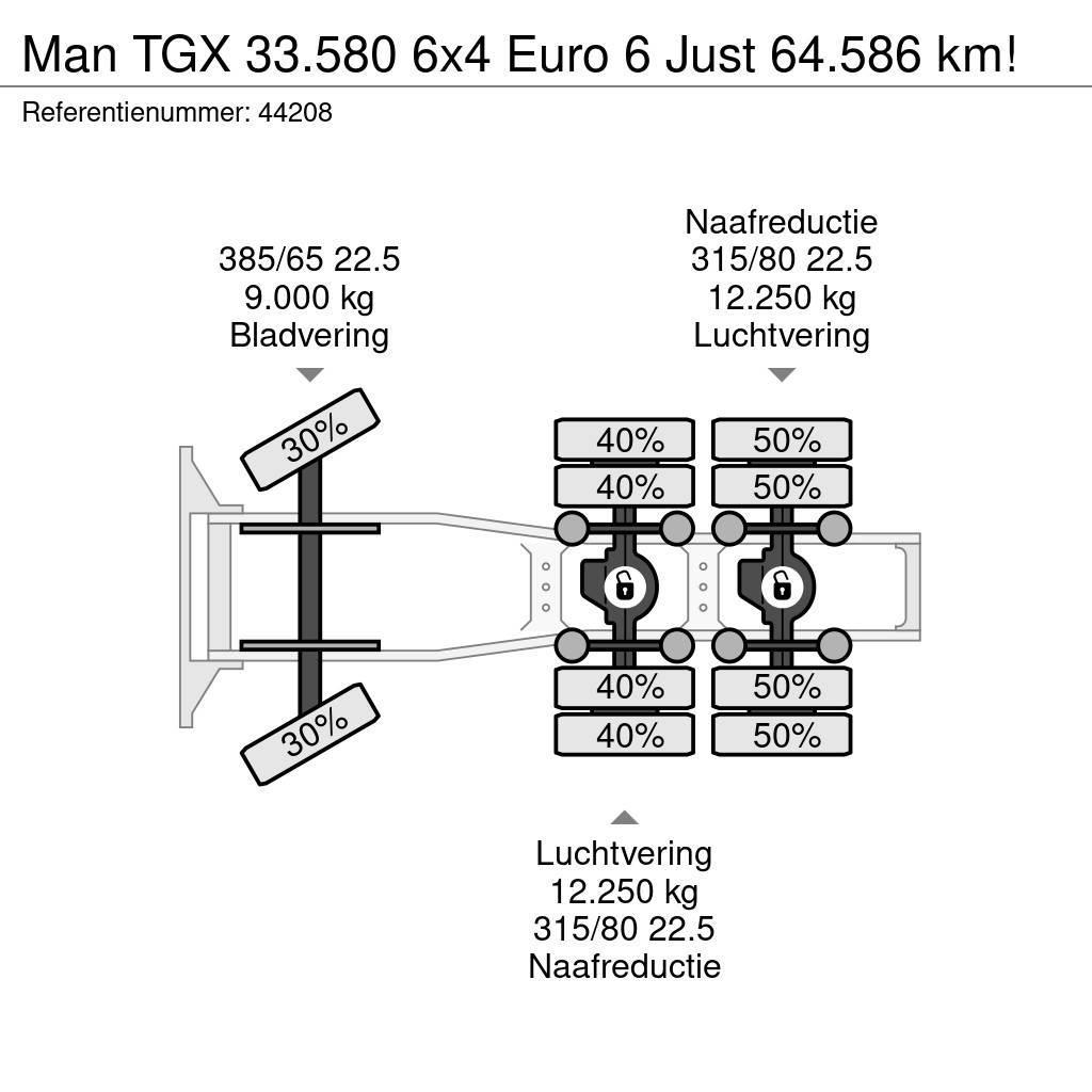 MAN TGX 33.580 6x4 Euro 6 Just 64.586 km! Truck Tractor Units