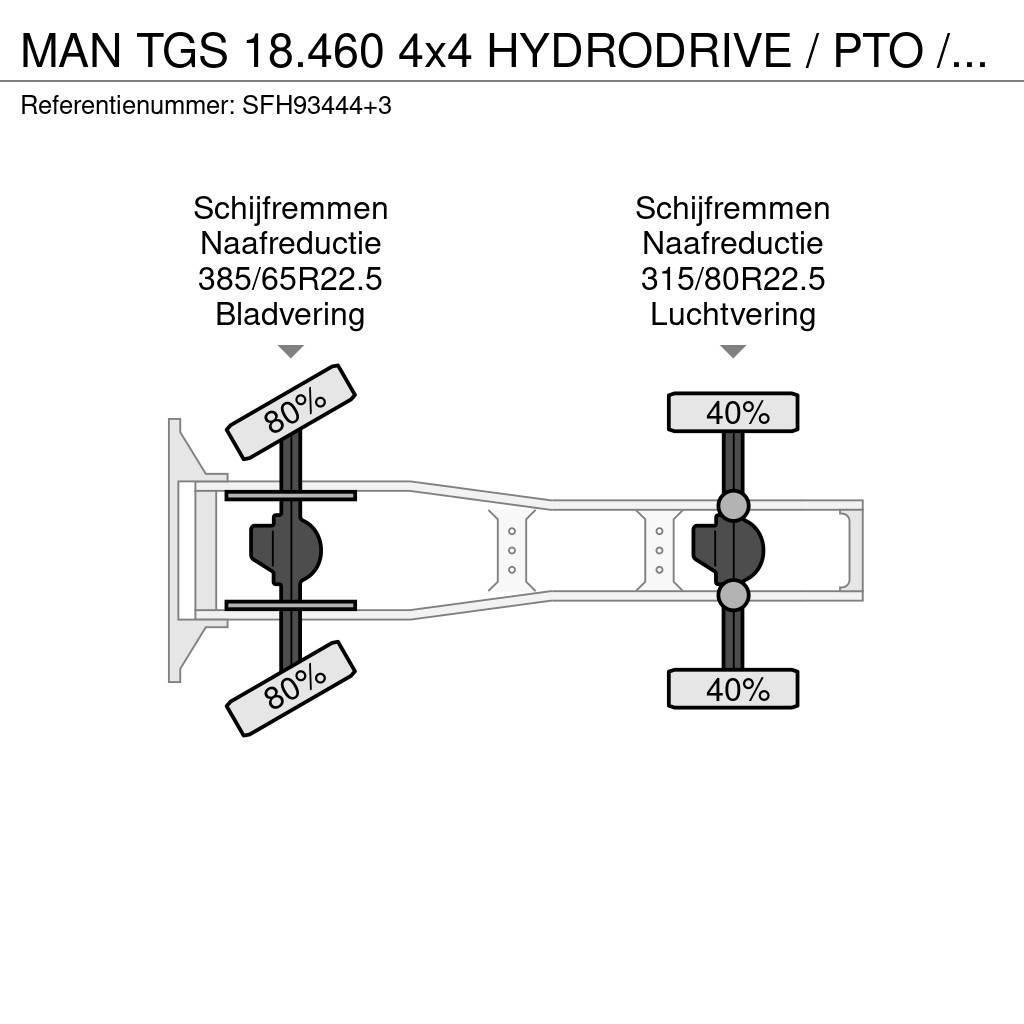 MAN TGS 18.460 4x4 HYDRODRIVE / PTO / GROS PONTS - BIG Truck Tractor Units