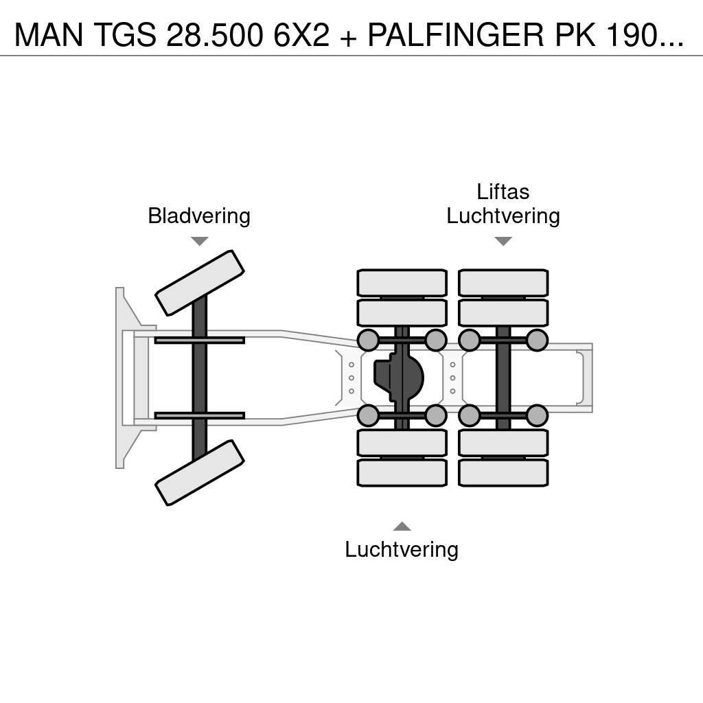 MAN TGS 28.500 6X2 + PALFINGER PK 19001 / REMOTE CONTR Truck Tractor Units