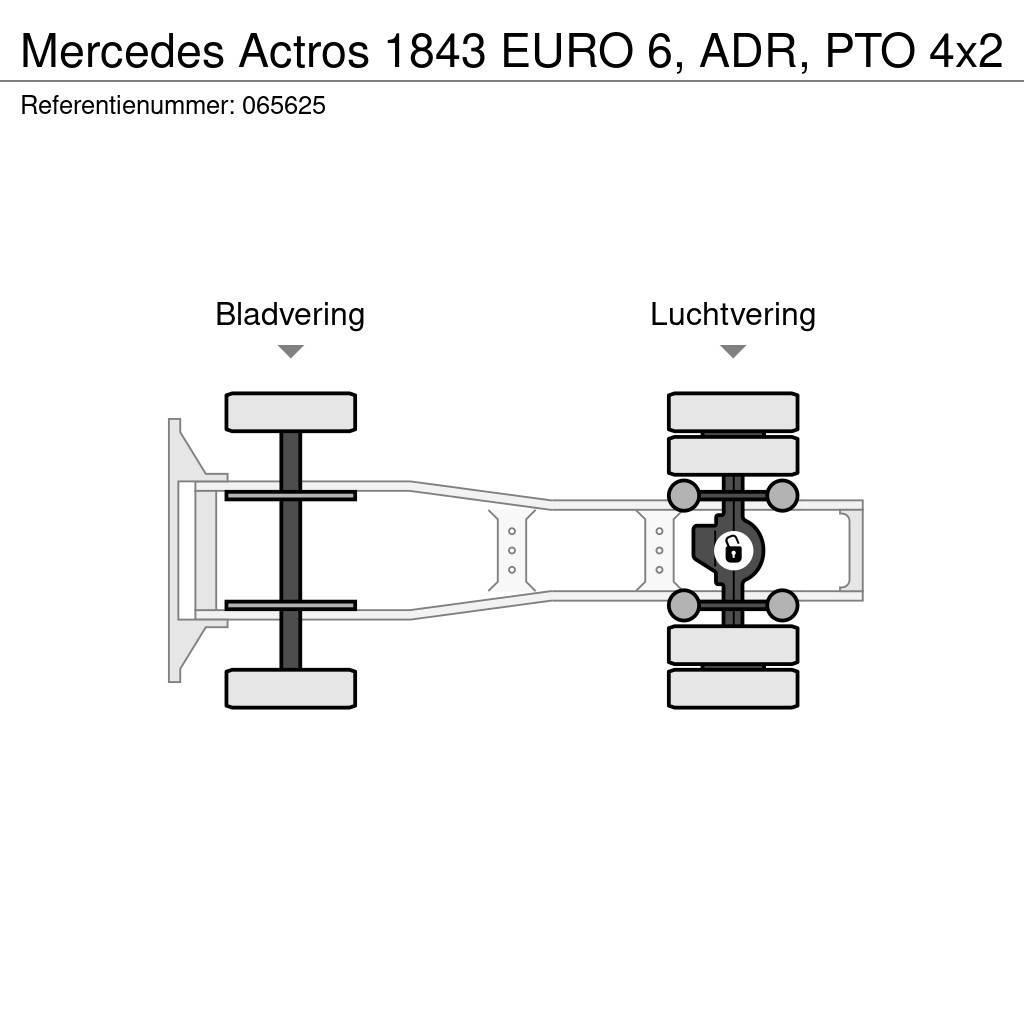 Mercedes-Benz Actros 1843 EURO 6, ADR, PTO Truck Tractor Units