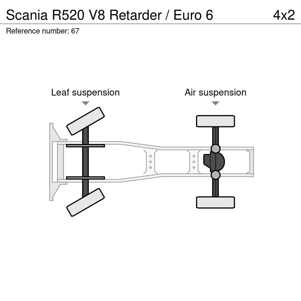 Scania R520 V8 Retarder / Euro 6 Truck Tractor Units