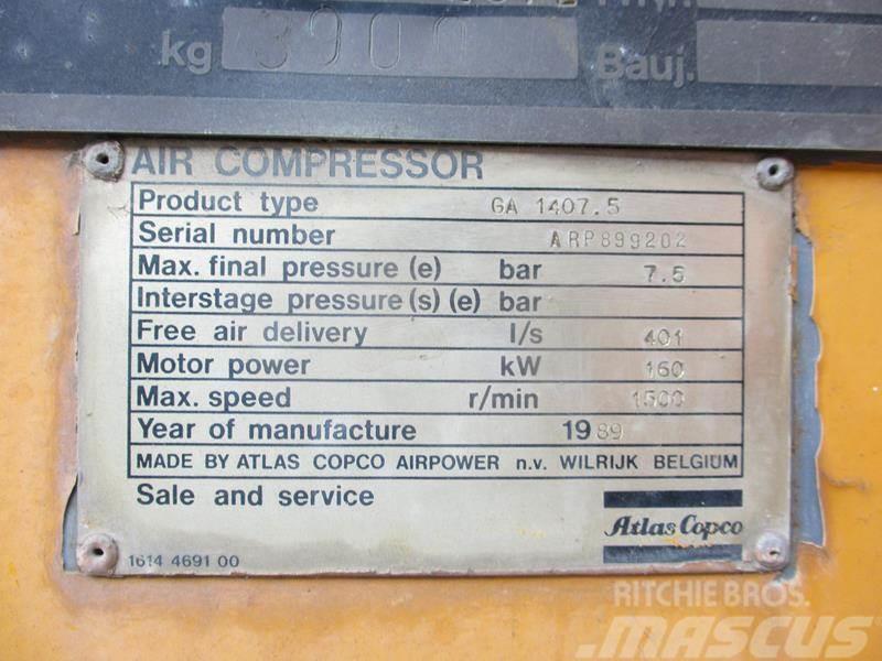 Atlas Copco GA 1407.5 Compressors