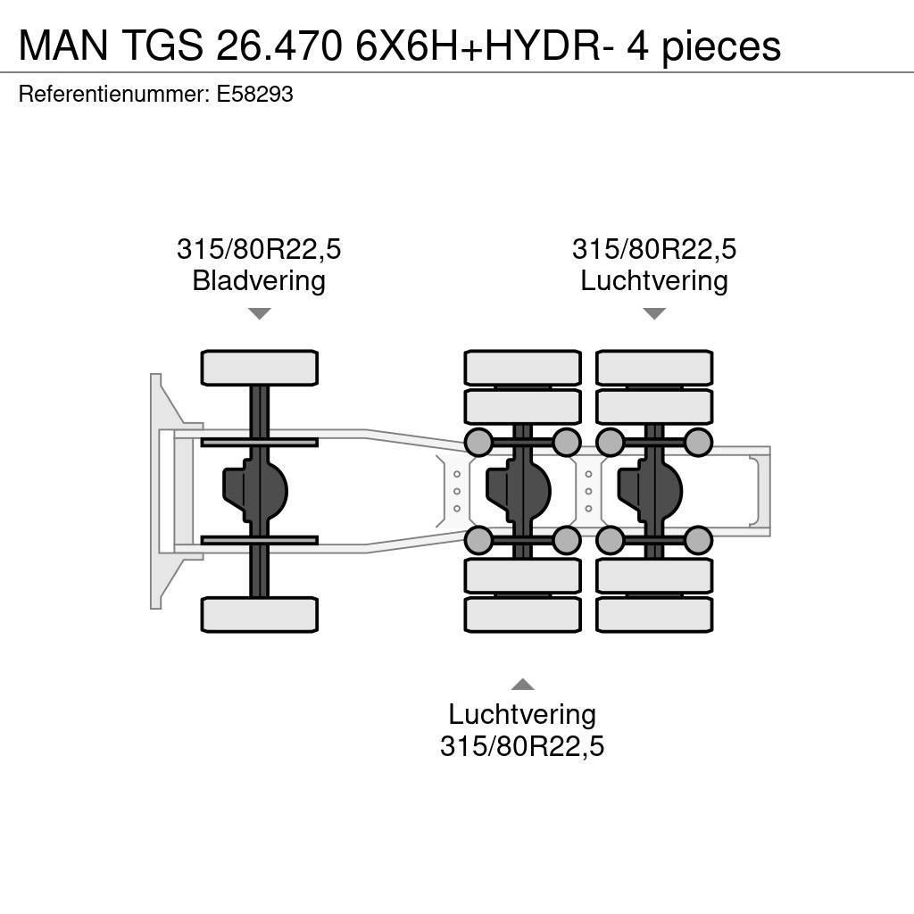 MAN TGS 26.470 6X6H+HYDR- 4 pieces Truck Tractor Units