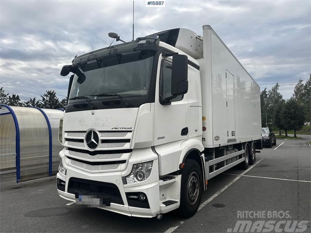 Mercedes-Benz Actros 6x2 Box Truck w/ fridge/freezer unit. Van Body Trucks