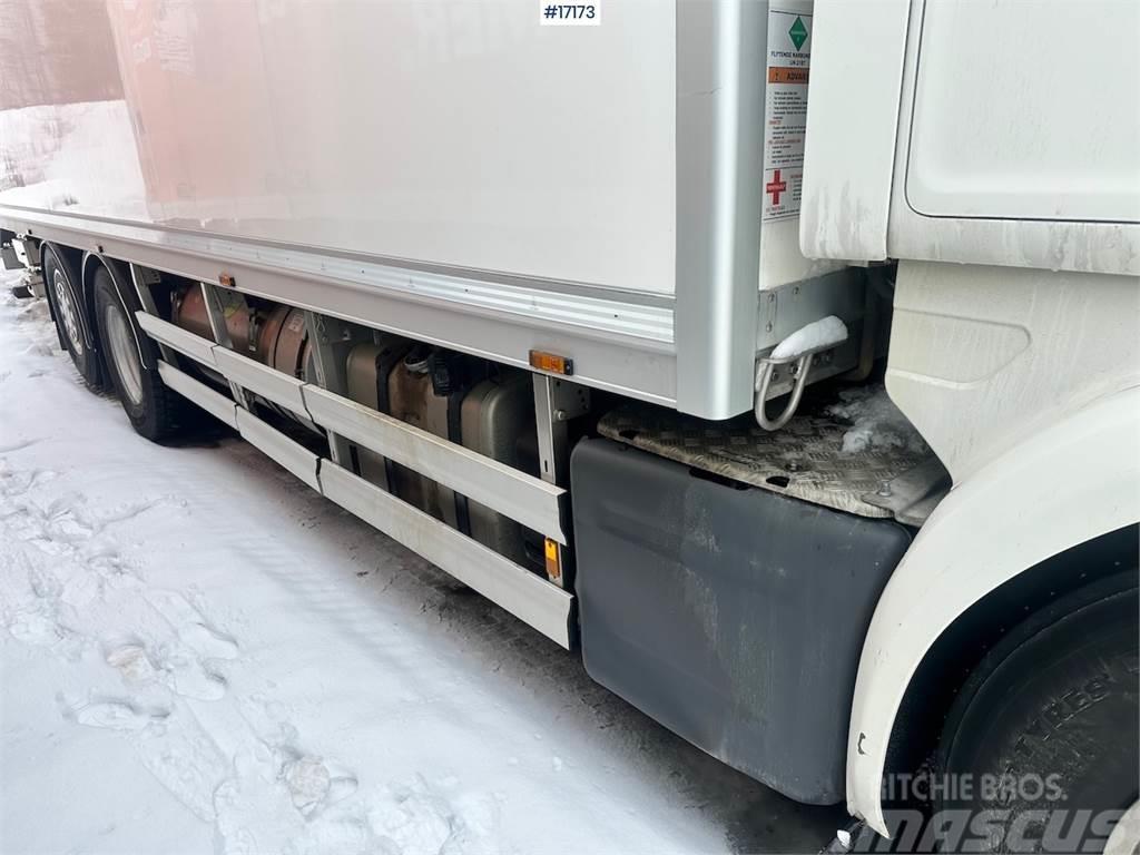 Scania G450 6x2 Box truck w/ fridge/freezer unit. Van Body Trucks