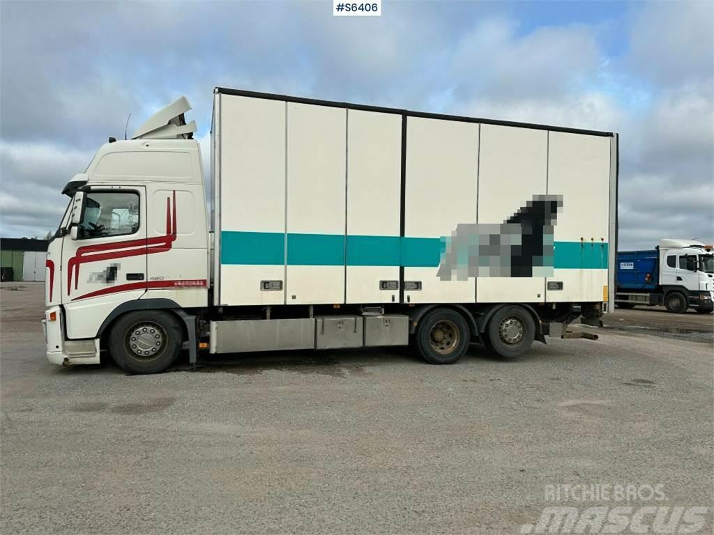 Volvo FH12 6x2 Box truck with opening side and tail lift Van Body Trucks
