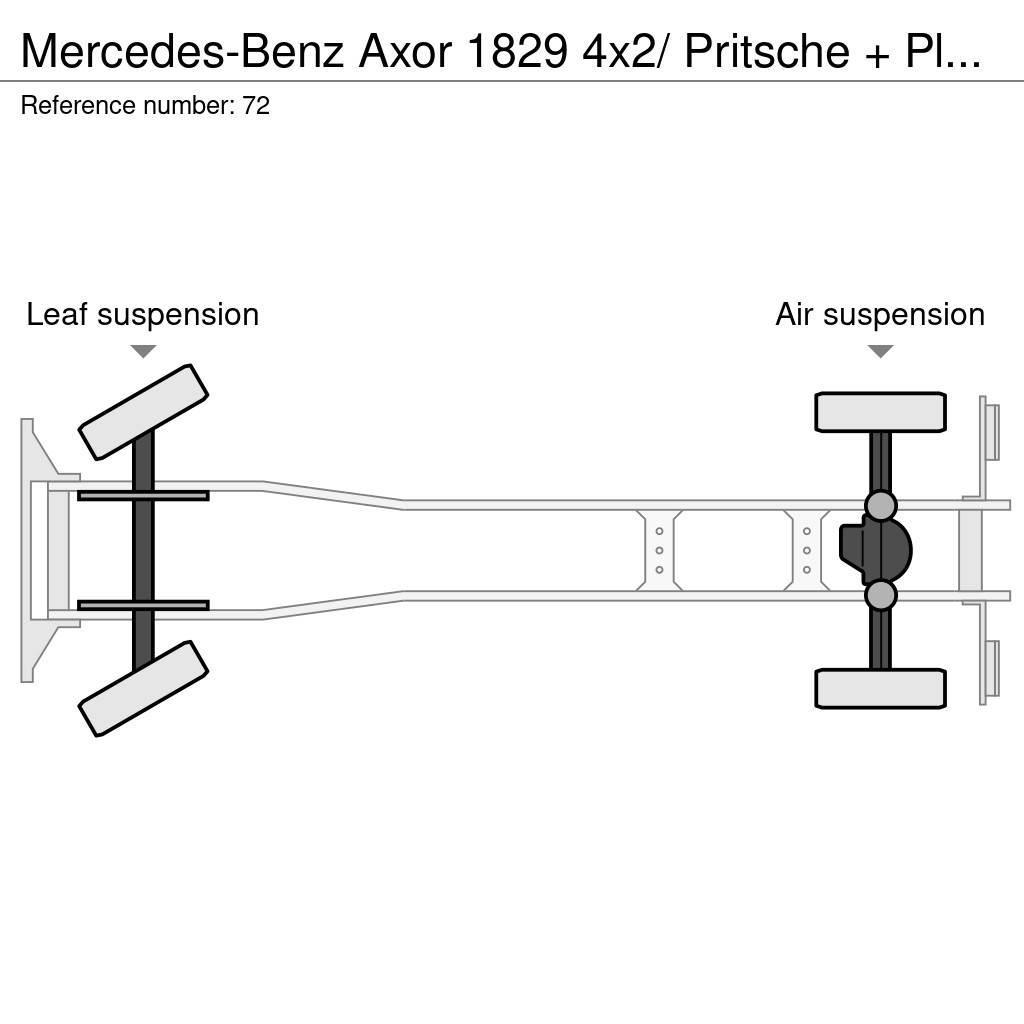 Mercedes-Benz Axor 1829 4x2/ Pritsche + Plane/Euro 4 Tautliner/curtainside trucks