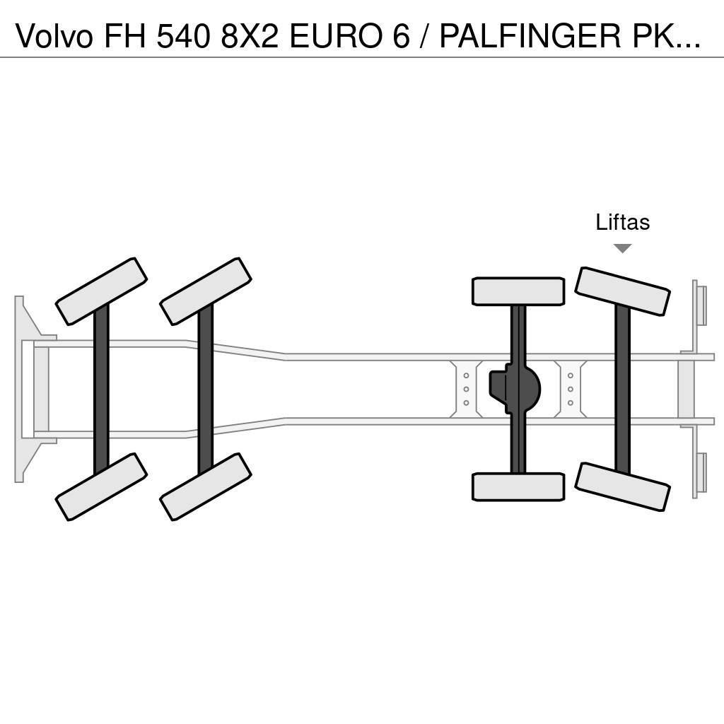 Volvo FH 540 8X2 EURO 6 / PALFINGER PK 92002 KRAAN + FLY Flatbed/Dropside trucks