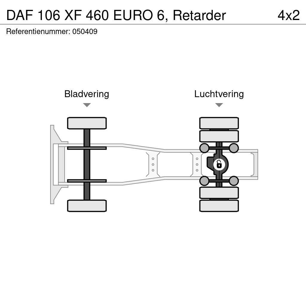 DAF 106 XF 460 EURO 6, Retarder Truck Tractor Units