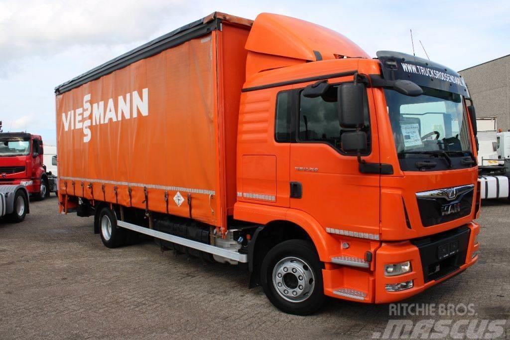 MAN TGM 12.250 + EURO 6 + manual + LIFT + BE apk 18-05 Tautliner/curtainside trucks