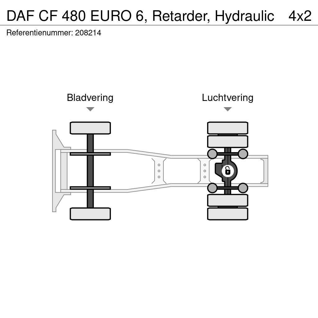 DAF CF 480 EURO 6, Retarder, Hydraulic Truck Tractor Units