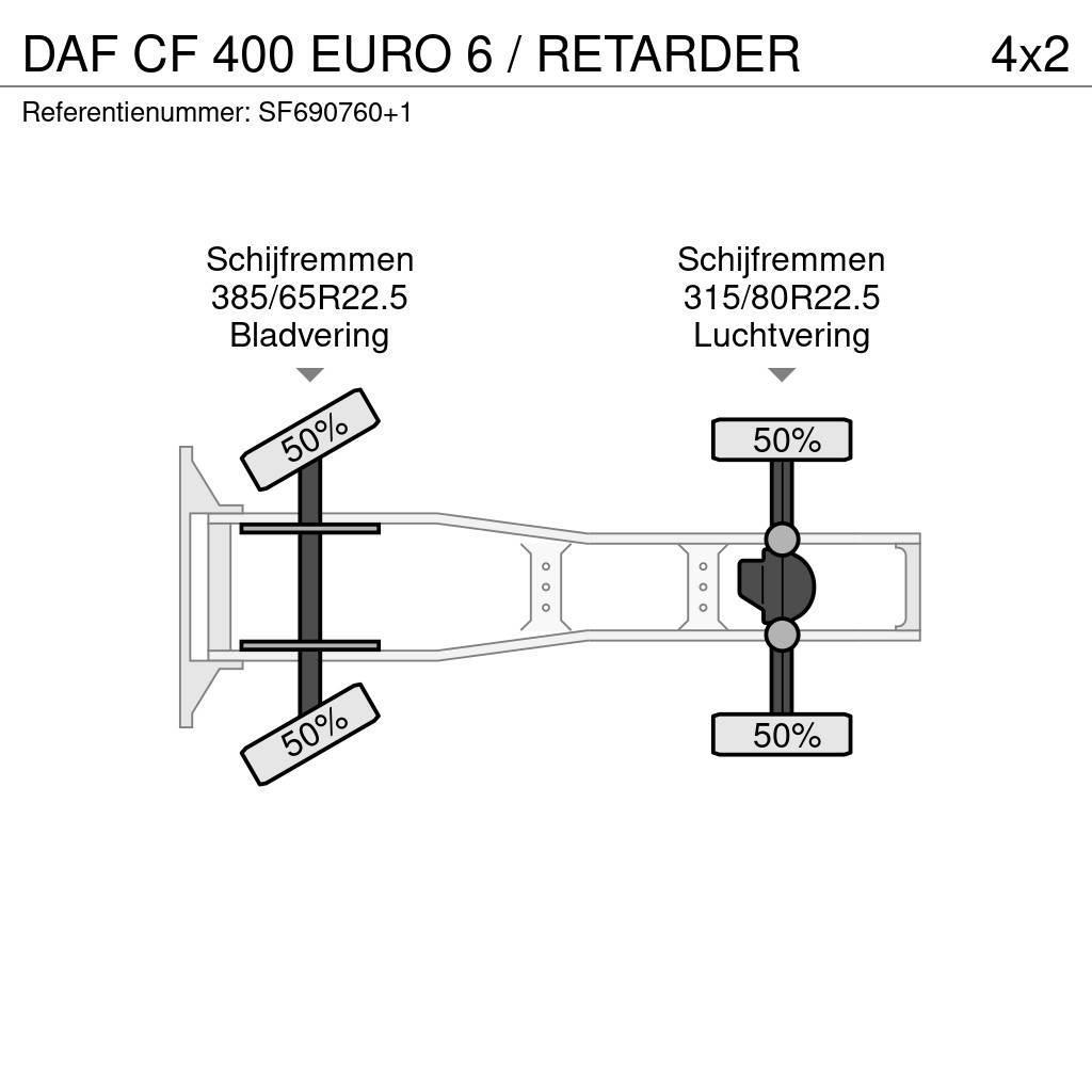 DAF CF 400 EURO 6 / RETARDER Truck Tractor Units