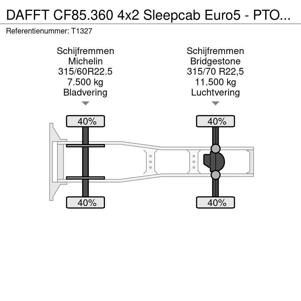 DAF FT CF85.360 4x2 Sleepcab Euro5 - PTO Prep - 3-Spaa Truck Tractor Units