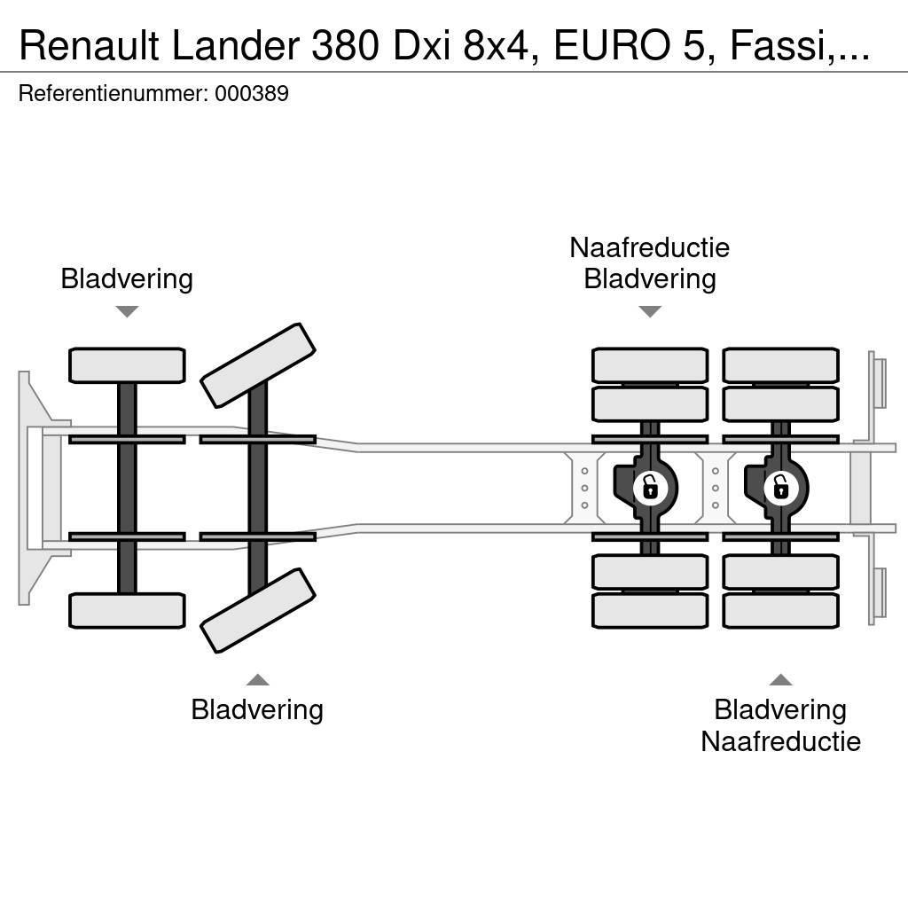 Renault Lander 380 Dxi 8x4, EURO 5, Fassi, Remote, Steel S Flatbed/Dropside trucks