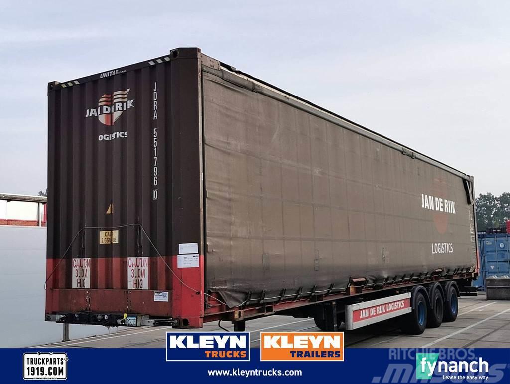  Hertoghs O3 WITH CONTAINER curtain container Containerframe/Skiploader semi-trailers