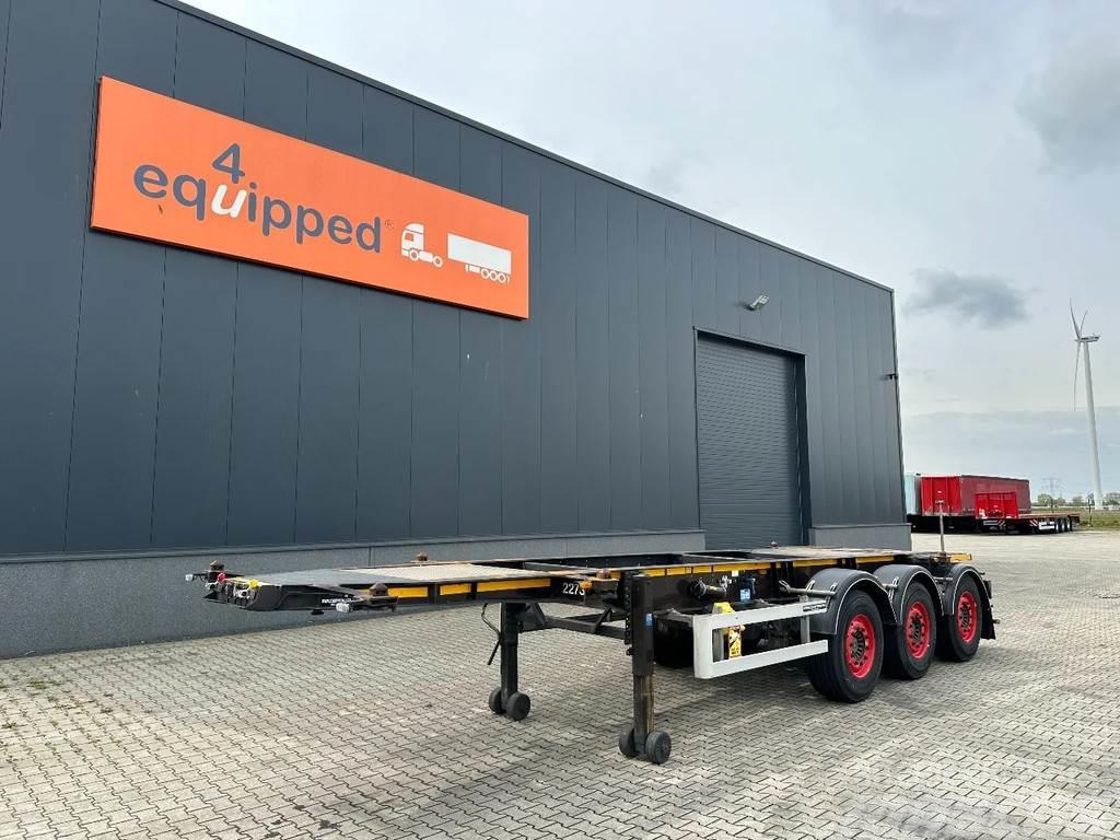 Burg 20FT ADR-Chassis, empty weight: 3.690kg, SAF INTRA Containerframe/Skiploader semi-trailers