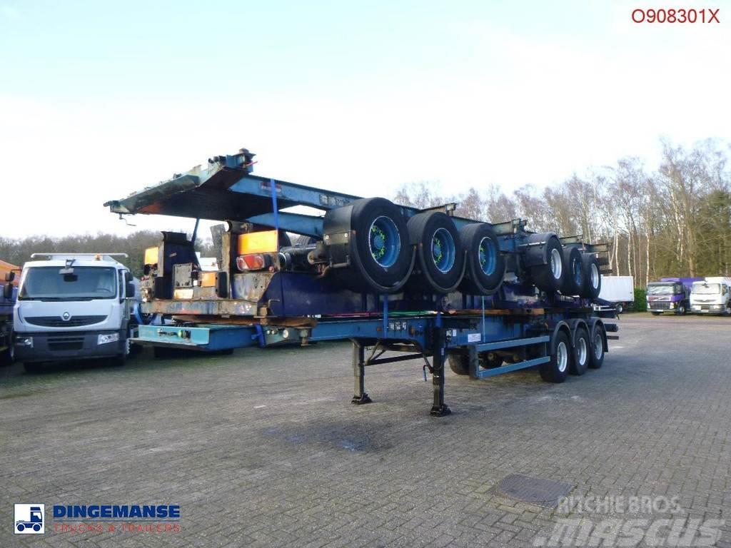  Crane Fruehauf Stack - 3 x container trailer 20-20 Containerframe/Skiploader semi-trailers