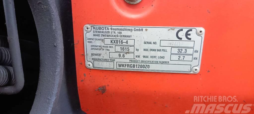 Kubota KX016-4 KX016 KX16 Mini excavators < 7t