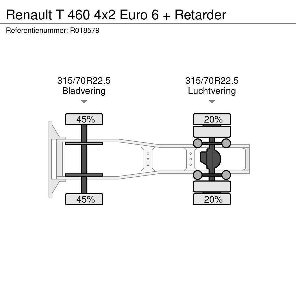 Renault T 460 4x2 Euro 6 + Retarder Truck Tractor Units