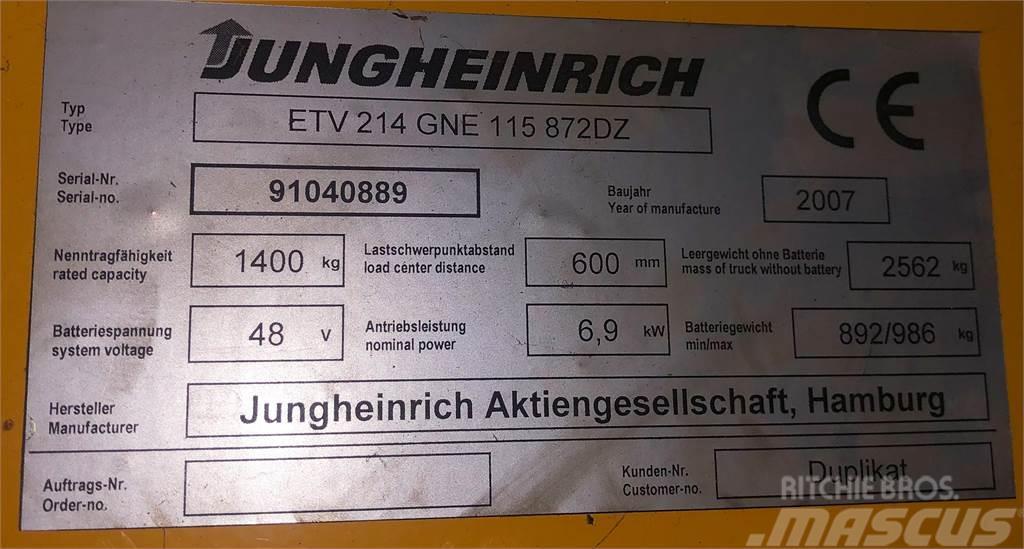 Jungheinrich ETV 214 - 8.42M HUB 3.995 STD. - BATTERIE70% Mini excavators < 7t