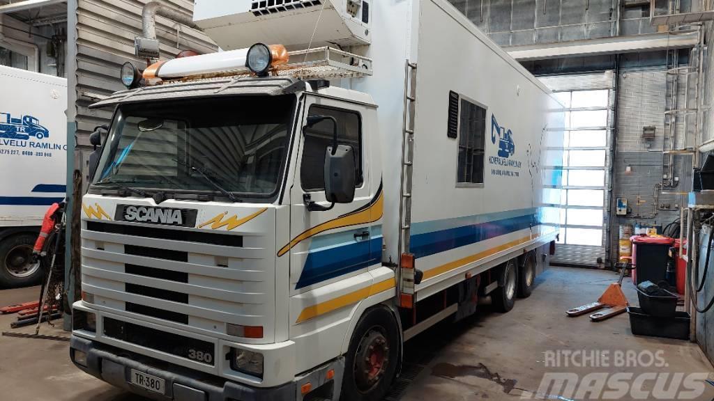 Scania 113 380 Asuntokuorma-auto Van Body Trucks