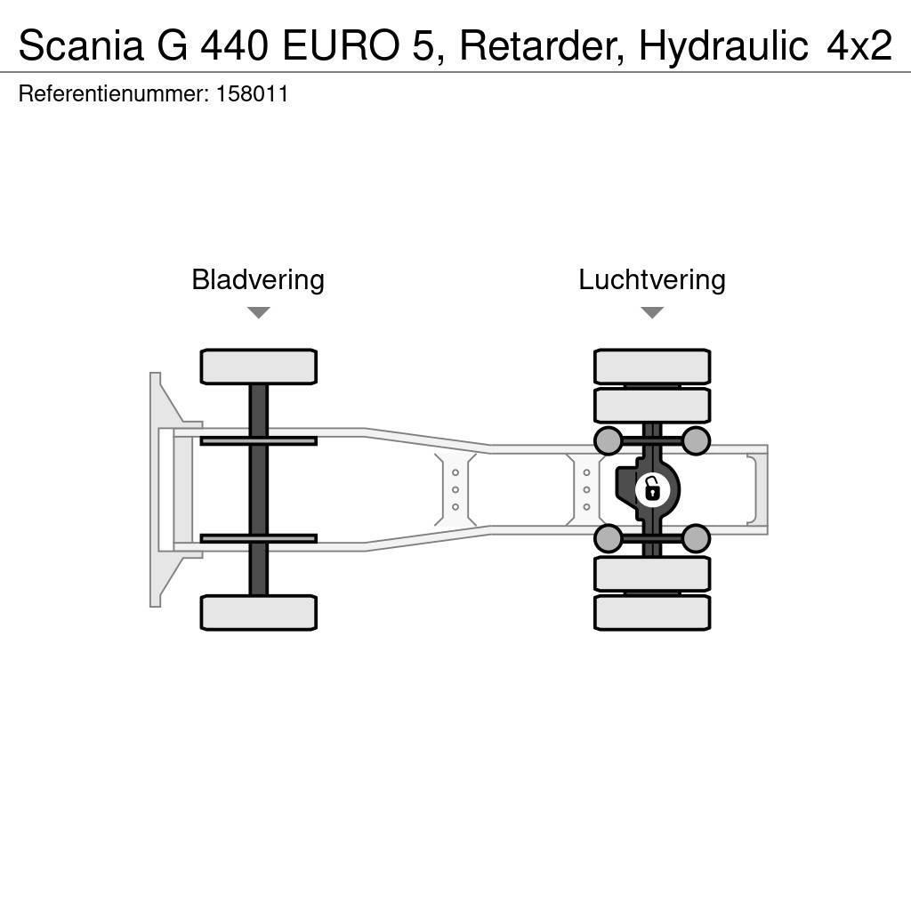 Scania G 440 EURO 5, Retarder, Hydraulic Truck Tractor Units