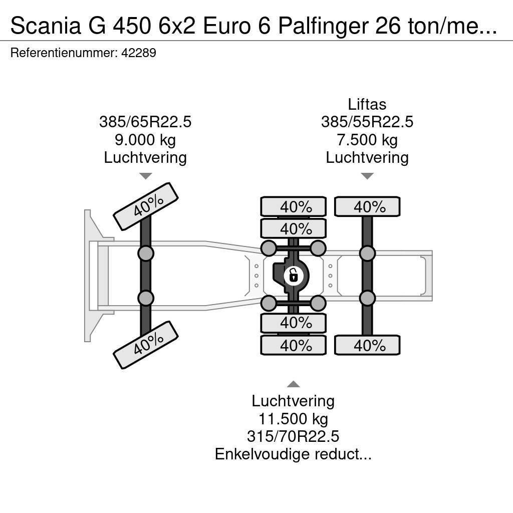 Scania G 450 6x2 Euro 6 Palfinger 26 ton/meter laadkraan Truck Tractor Units