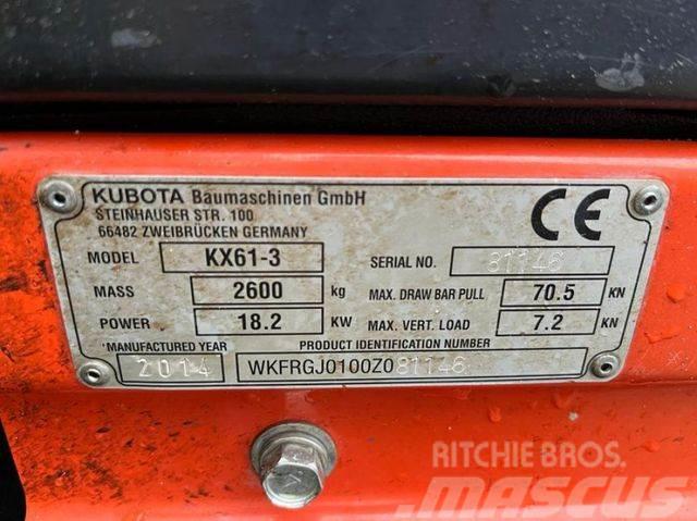 Kubota Minibagger KX 61 Minibagger 2245h, incl. Grabn+T Mini excavators < 7t