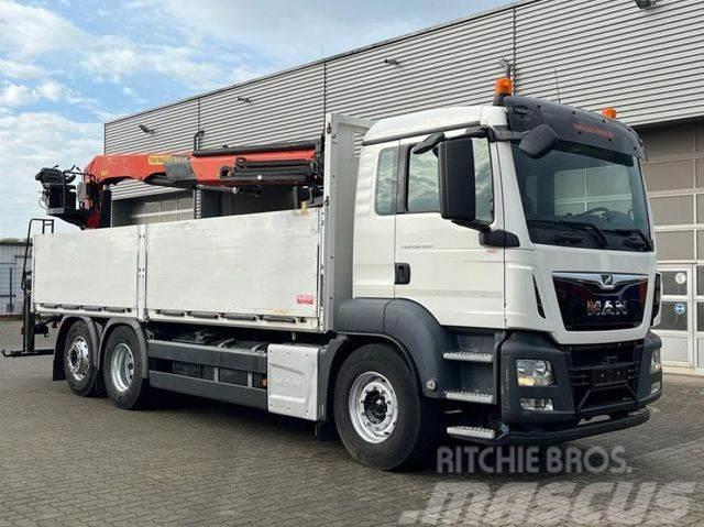 MAN TG-S 26.400 6x2-2 BL Pritsche Heckkran Euro6, PK Flatbed/Dropside trucks