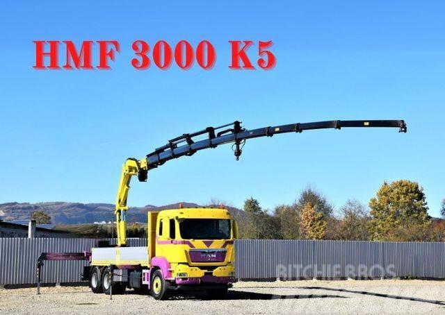 MAN TGS 28.440 Pritsche 5,60* HMF 3000 K5 + FUNK ! Crane trucks