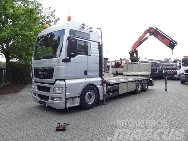 MAN TGX 26.400 6X2 mit Palfinger PK29002 Flatbed/Dropside trucks