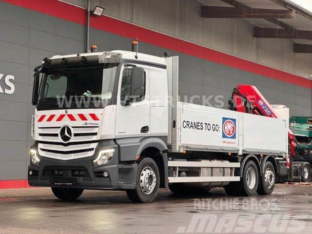 Mercedes-Benz Actros 2545 6x2 Lift-Lenk + HMF2320 Ladekran Flatbed/Dropside trucks