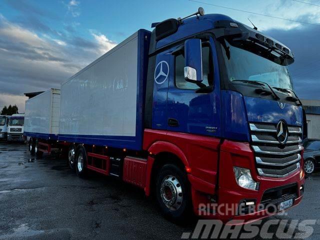 Mercedes-Benz Actros2545L/Koffer-Doppelstock+Durschlade+Anhäng Van Body Trucks