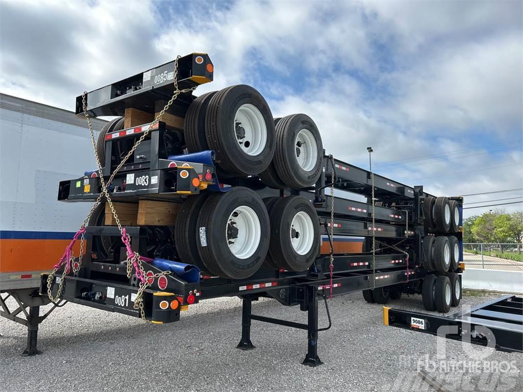  ATRO 40 ft T/A Qty of (5) (Unused) Containerframe/Skiploader semi-trailers