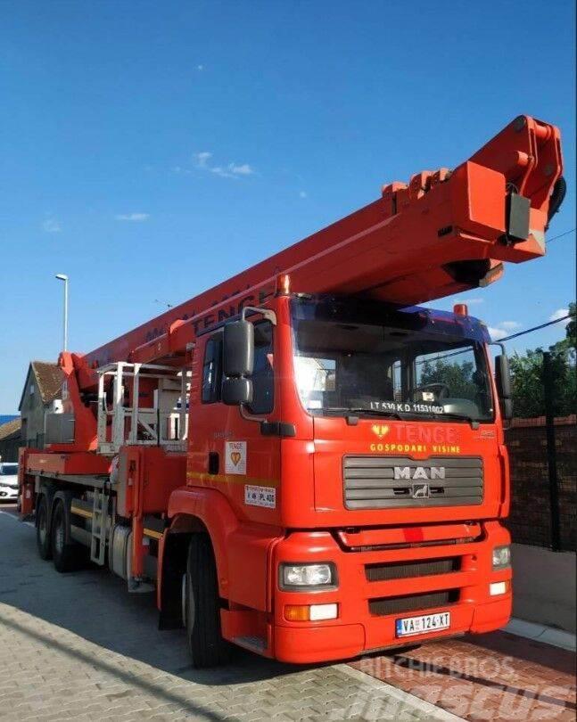 MAN TGA 26.350 6x4 Emelőkosaras 53m Truck mounted aerial platforms