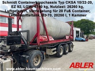 Schmidt CKSA 10/22-20 Containerkippchassis mit Tank